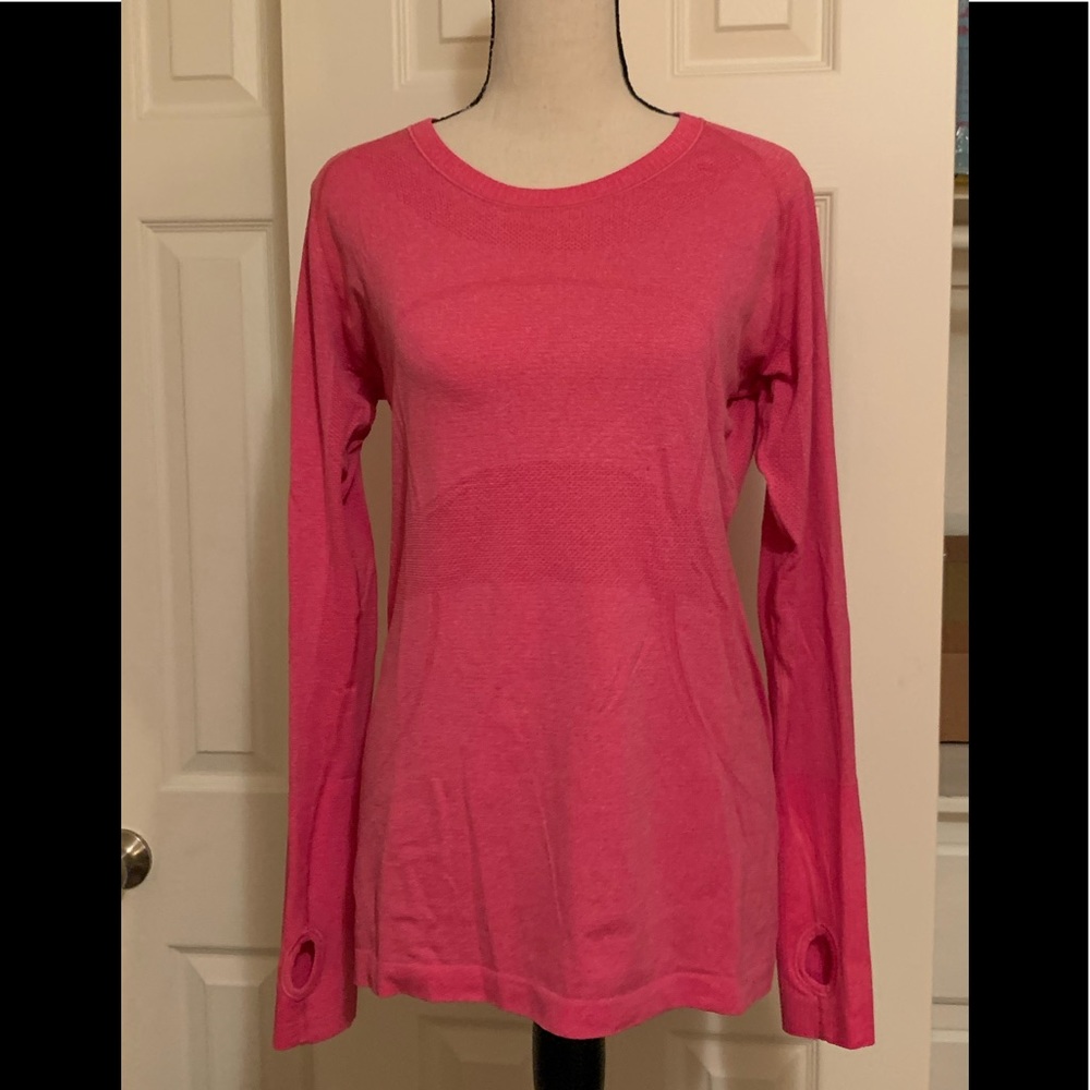 Long sleeve Lululemon pink shirt